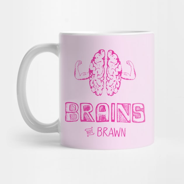 Brains not Brawn Funny Workout Shirt by so_celia